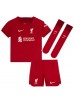 Liverpool Virgil van Dijk #4 Babyklær Hjemme Fotballdrakt til barn 2022-23 Korte ermer (+ Korte bukser)